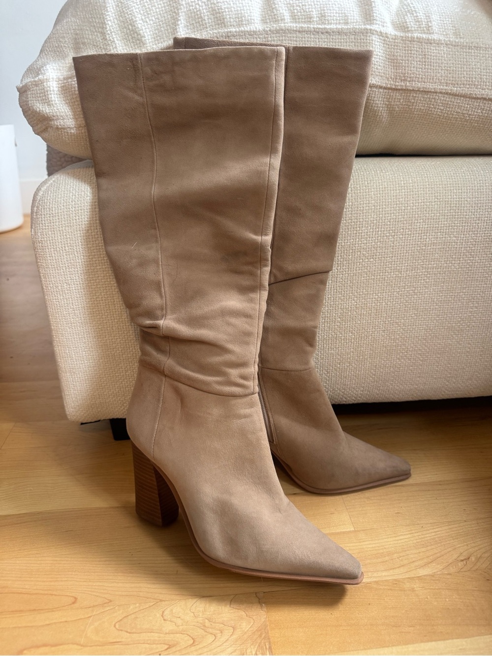 Vince Camuto Tall Suede Over-the-Knee Boots in Taupe